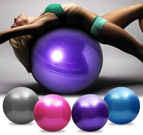 CELINO making your day Gym Ball Exercise Fitness Yoga 55cm 65cm 75cm Fitness Pregnancy Swiss Pilates (Blue, 55 cm)