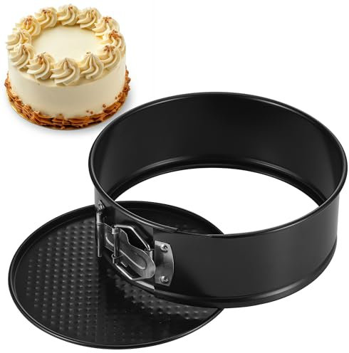 Zocipro Tortiera Apribile 18cm, Teglia Rotondo per Torte Antiaderente con Fondo Rimovibile, Mini Piccoli Stampi in Acciaio al Carbonio per Torte Cheesecake Pizze Quiche