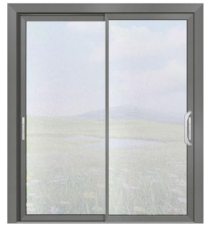 Milchglasfolie Fenster 80 x 200 cm Uv-Schutz Folie Sichtschutz Hitze Fensterfolie Selbsthaftend Blickdicht Fensterfolie Milchglas für Büro Und Haus, weiß matt