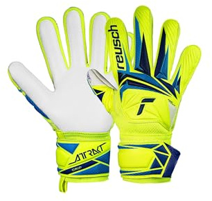 Reusch Torwarthandschuhe Kinder Jugendliche | zuverlässiger Grip & ergonomische Passform| für Training & Spiel | Kunstrasen & Naturrasen | Größe 4-8 | Attrakt Grip Junior