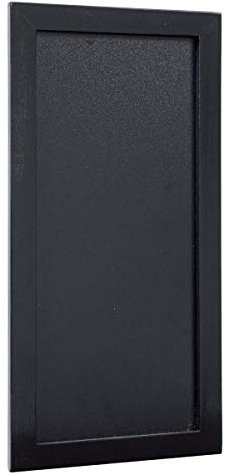 Securit Woody Tableau à craie mural Noir 20 x 40 cm