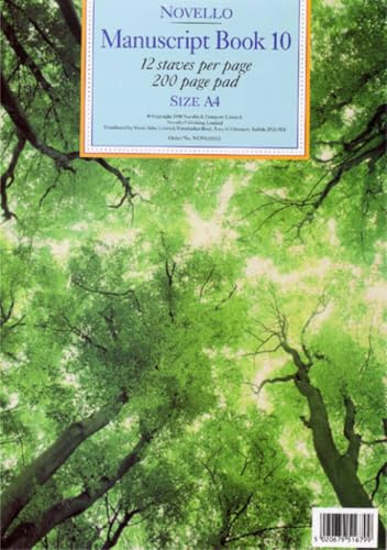 NOVELLO MANUSCRIPT BOOK 10: A4 LIVRE SUR LA MUSIQUE