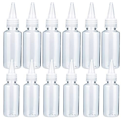 Irich 12 Stück Squeeze Flaschen, Mehrzweck Kunststoff Quetschflasche, Kein Leck & BPA Frei Spritzflaschen für Sojasauce Speisewürze Kochen Soßen(6 Stück 30 ml und 6 Stück 60 ml)