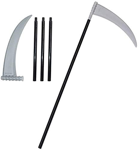 DIYASY 90CM Grim Reaper Scythe, Halloween Grim Reaper Plastic Scythe Halloween Fancy Dress Accessory for Halloween Cosplay Decoration