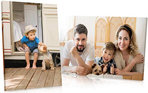 Panther Print Personalised Canvas Prints | Beautiful Photos on Canvas of Family and Pets | Framed Custom Photo, Print Gifts for Special Occasions 46x31 cm (18x12in)