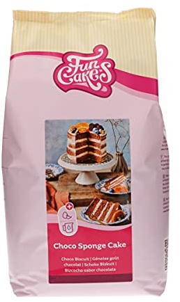 FunCakes Mix für Choco Biskuitkuchen: Einfach zu verwenden, wunderbar leichter Schokoladenkuchen, perfekt für die Kuchendekoration, Konditorqualität, Schokoladenkuchenbasis, Halal., 4 kg