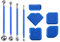 Lot de 9 outils de grattoir, 4 pièces d'extracteur de billes en métal et 5 pièces de lissage en silicone, kit de grattoir à outils en silicone avec joint d'extracteur de billes métalliques