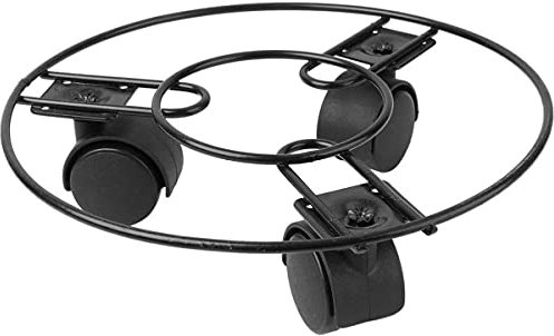 YXUANYZNB Carro para plantas con ruedas de hierro redondo salvamanteles de 22 cm, soporte para macetas, maceta, soporte para flores, ayuda de transporte, interior y exterior, jardín, oficina en casa