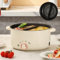 Elektrischer Hot Pot 3.5 L, Elektrischer Kochtopf Topf mit Trennwand 1000W, Drei Leistungsanpassungen Antihaft Multifunktionale Bratpfanne Schneller Suppentopf für Braten Ramen Fondue Suppe