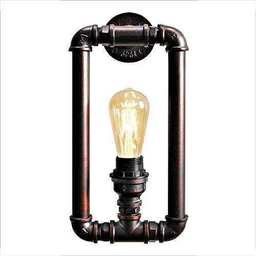 Lampada da parete con tubatura per acqua industriale retrò lampada rustica in metallo a vapore di illuminazione interno Accessori decorazioni 1 lampada rettangolare arte creativa adatto per il museo