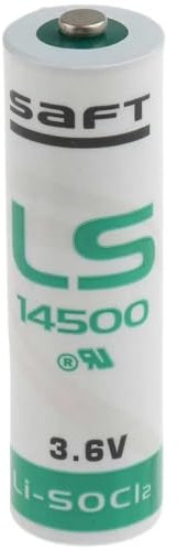 Saft LS14500 Lot de 2 Piles au Lithium 3,6 V 2,6 Ah – Type AA, Li-SOCl₂, Haute énergie, Faible autodécharge, pour IoT, capteurs, compteurs et appareils de Longue durée