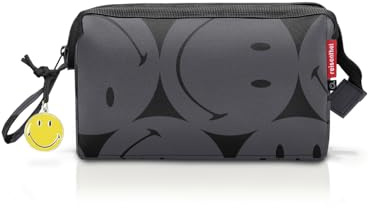 reisenthel travelcosmetic Smiley Grey - Starke robuste und praktische Reisekosmetiktasche, Handschlaufe, wasserabweisendes Material