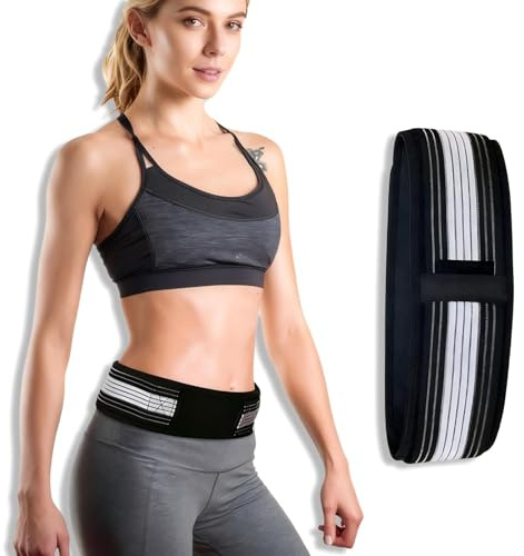 Sacroiliac SI Joint Hip Belt, Adjustable Sacroiliac Hip Support Belt for Women Men, Lower Back Support Brace, Sciatica Pain Relief Brace for Pelvis, Lumbar, Nerve, Leg, Fit Hips Size 90-120CM (M）
