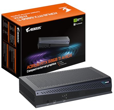 GIGABYTE AORUS RTX 5060 Ti AI Box Tarjeta Gráfica - 16GB GDDR7, 128bit, PCI-E 5.0, 2572MHz Frecuencia del núcleo, 3 x DP 2.1, 1 x HDMI 2.1, GV-N506TIXEB-16GD