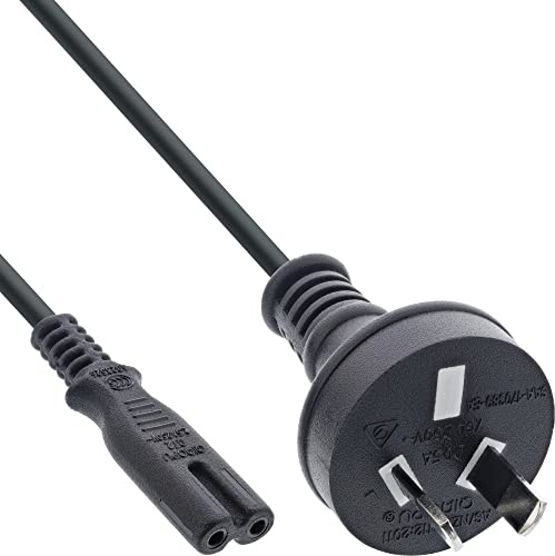 InLine 16654B nätkabel, strömkontakt Australien/Argentina till Euro 8 C7 kontakt, 1,8 m
