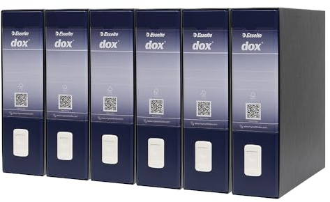 Rexel Dox Aktenordner (DIN A4 Inhalt) 6 Stück weiß Blau