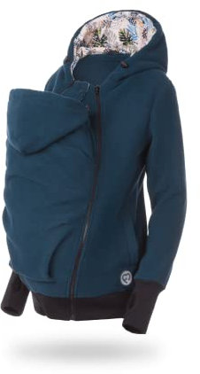 fun2bemum Luna 3in1 Tragejacke Tragepullover für Mama & Baby Petrol (S/M)