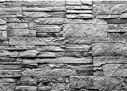 Runa Art Papel tapiz fotográfico Pared de piedra 352 x 250 cm Lana Fondo De Pantalla XXL Moderna Decoración De Pared Sala Cuarto Oficina Salón gris 9495011c