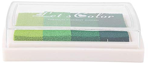 Stempelkissen, Lsushine Craft Stempelkissen Stamps Partner DIY Color Inkpad für Stempel Scrapbook Decoration(Farbverlauf Grün)