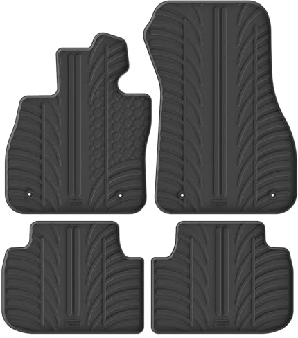 Gledring Satz Gummimatten kompatibel mit BMW 1er (F40) HB 9/2019- (T Profil 4-teilig + Montage-clips), Schwarz