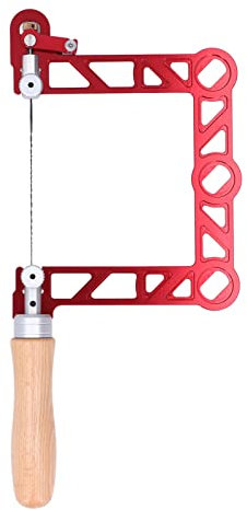 Scie à Chantourner, Cadre D'adaptation Menuisier Scie à Chantourner Manche en Bois en Forme de U Scie à Chantourner pour le Travail du Bois, la Fabrication de Bijoux(4in)