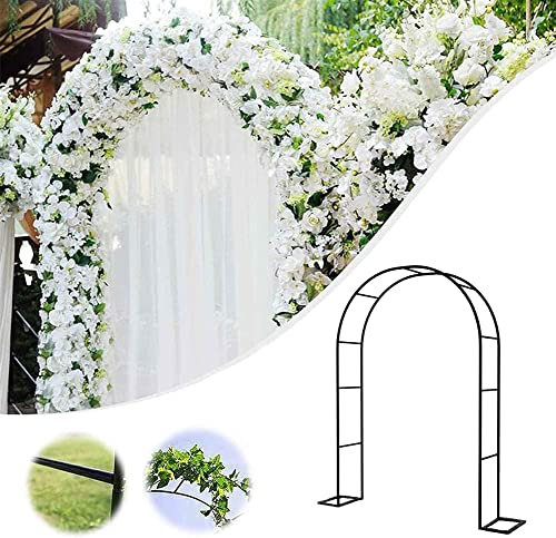 Arco da Giardino in Metallo,Arco per Rose per Piante Rampicanti,Resistente Padiglione da Giardino,Traliccio,Pergolati alle Intemperie E Autoportante,con Base,Facile da Montare,Nero,W3.5M*H2.2M