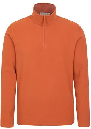 Mountain Warehouse Camber Mens Half-Zip Fleece Jumper Burnt Or S