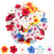 Neikafan 100 Stück Künstliche Kleine Blumenköpfe Bunt Deko Kunstblumen zum Basteln für Valentinstag Hochzeit Blumenköpfe Künstlich 4.5cm Deko Blumenköpfe Stoff Kunstblumen zum Aufkleben