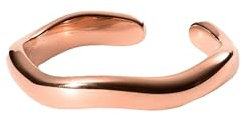 Purelei Nakuna Ring (Gold,Silber,Rose) Damen Ring Silber 18K vergoldet, Wasserfester Ring mit geschwungenem Design, größenverstellbar, Geschenk für Damen (M/L, Rosegold)