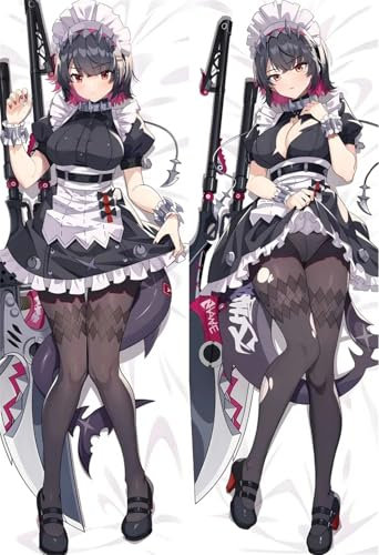 Xingbiyou Seitenschläfer Kissenbezug 50X150CM,Zenless Zone Zero Ellen Joe Cosplay Atmungsaktiver Kissenbezug Pfirsichhaut Velour mit Reißverschluss (B)