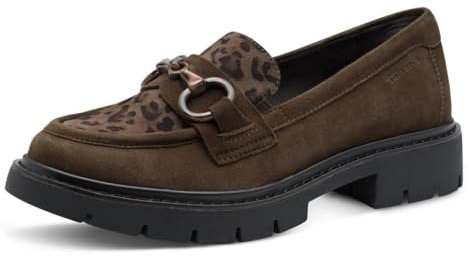 Tamaris Comfort mocassins femme cuir élégants, Mocca Comb, 37 EU