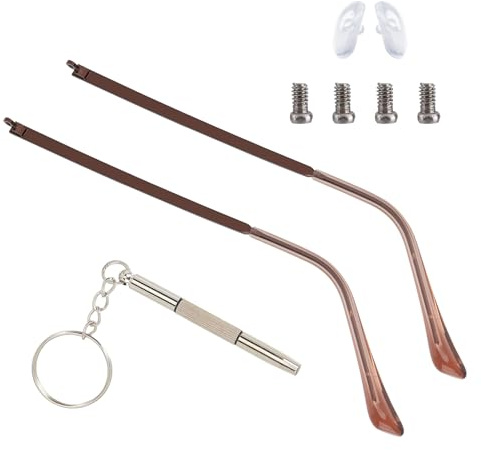 NICENEEDED 1 Paire de Branches de Lunettes de Rechange Kit de Réparation de Lunettes avec Vis Accessoires de Remplacement pour Bras et Jambes en Verre