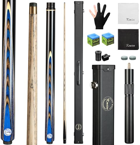 Kmise Snooker Pool Cue Sticks Set Blue Black 20oz