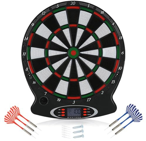 Brrnoo Dart Board, DartBoards Display di Cricket LCD con Punteggio Automatico, Bordo di Freccette Elettroniche, Schede Dart Elettriche per Adulti, Schede per Adulti Professional Board