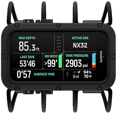 Suunto Computer nautico da immersione con display AMOLED da 3,2 pollici, supporto multi-gas, GPS, informazioni meteo e marea, resistenza all'acqua 200 m, pressione del serbatoio wireless, durata della
