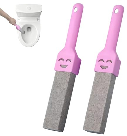 YCSHIPO 2-Pack Pumice Stone for Toilet with Handles – Toilet Cleaning Stone for Hard Water Stains & Mineral Buildup