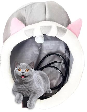 Uppvärmd kattsäng – USB-driven värme, mysig kattgrottsäng | överhettningsskyddsfunktion, avtagbart husdjurssovhus | för huskatter, små hundar, valpar, kattungar, husdjur,