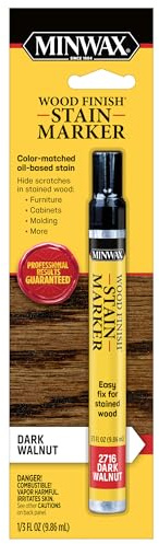 Minwax 63487000 Wood Finish Stain Marker for Touch Ups, Dark Walnut, .33 fl oz