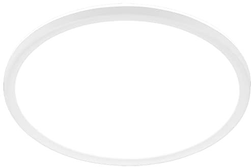 BRILONER - LED Deckenlampe mit indirektem Licht, flach, neutralweiße Lichtfarbe, Lampe, Deckenleuchte, Wohnzimmerlampe, LED Panel, Küchenlampe, Deckenbeleuchtung, 29,3x2,8 cm, Weiß