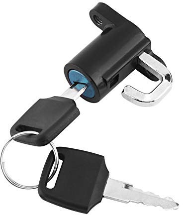 Lucchetto Universale per Casco Motociclista, Gancio per Appendere Il Lucchetto in Lega di Alluminio Premium con 2 Chiavi Posteriori