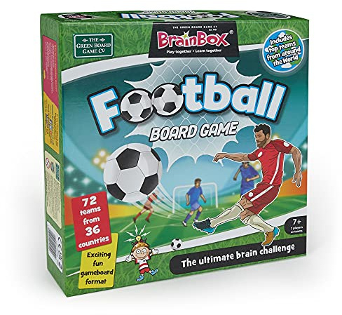 BrainBox | Football Board Game | Trivia Game | Ages 8+ | 1+ Players | 10 Minutes Playing Time