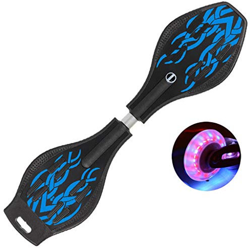 LZY Skateboards Vitality Board Schlangenbrett Waveboard Concaved Caster Board Street Kunststoffdeck Skateboard mit leuchtenden Rädern PU-Rollen ， Skateboards Street Surfboard Unisex