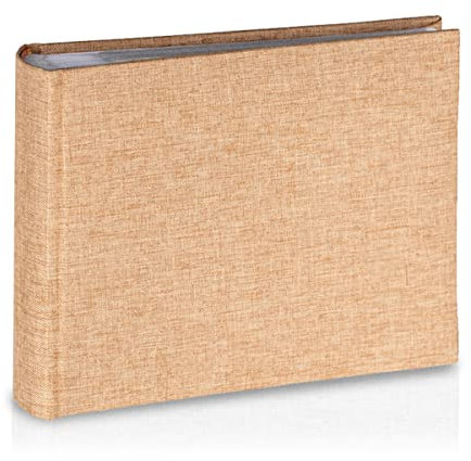 Classico Album Lino Fotografico 10x15 con Tasche - Semplice Album Portafoto Facile de Usare & Resistente per 100 Foto | Fotoalbum con Spazio Extra per Appunti & Ricordi | Idea Regalo per Coppia