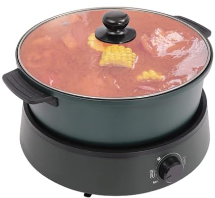 Charocean Multicooker Pot – Electric Frying Pan Non Stick with Lid, 4l Hotpot Pot Electric Skillet Electric Pans for Cooking, Electric Cooking Pan for 2-5 People (Green)