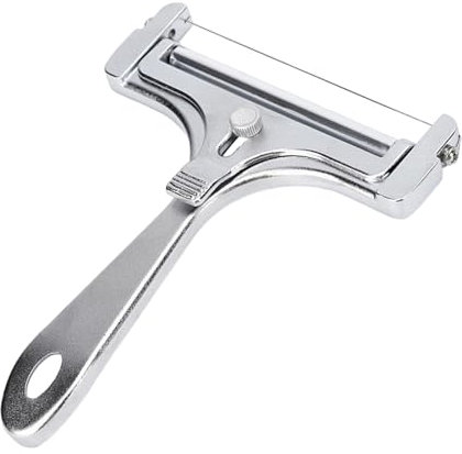 Wire Cheese Cutter – Heavy Duty Stainless Steel Slicer for Precise Cheese Cubes, Adjustable Thickness Shaving Tool for Brie, Gouda, Cheddar, Handheld Cheese Blade for Home Use, Snacks, and Parties
