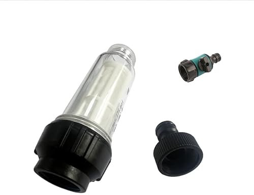 Zyiphor Filtro Acqua 3/4 con Valvola di Regolazione - Kit Completo con Filtro di Ricambio e Adattatori Rapidi - per Idropulitrici, Pompe da Giardino, Camper e Sistemi di Irrigazione