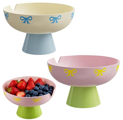 duisoad 2 Pezzi Cesto per Frutta Fruttiera Cesto per Cucina, Tavolo da Pranzo, Hotel, Matrimonio, Festa, Acqua Staccabile e Filtrata
