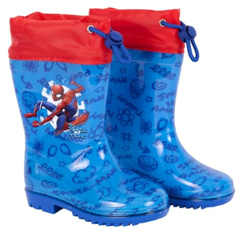 PERLETTI Bottes de Pluie Spider Man - Bottines Résistant Garçon Spiderman Impérmeable