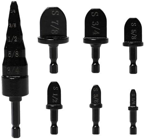 Sxutop 7 Piezas Broca Expansora de Tubo Expansor de Tubo de Cobre 5 en 1