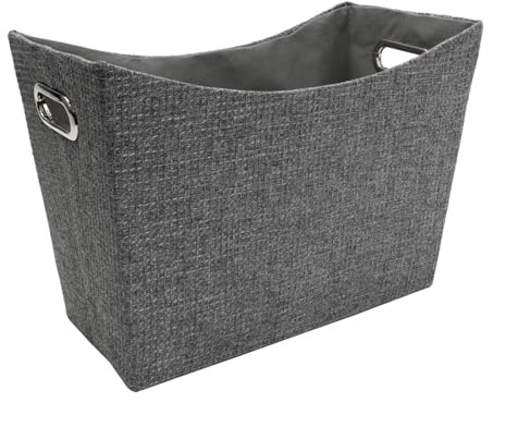 JVL Chroma Magazine Storage Holder, Home Organisation, Grey